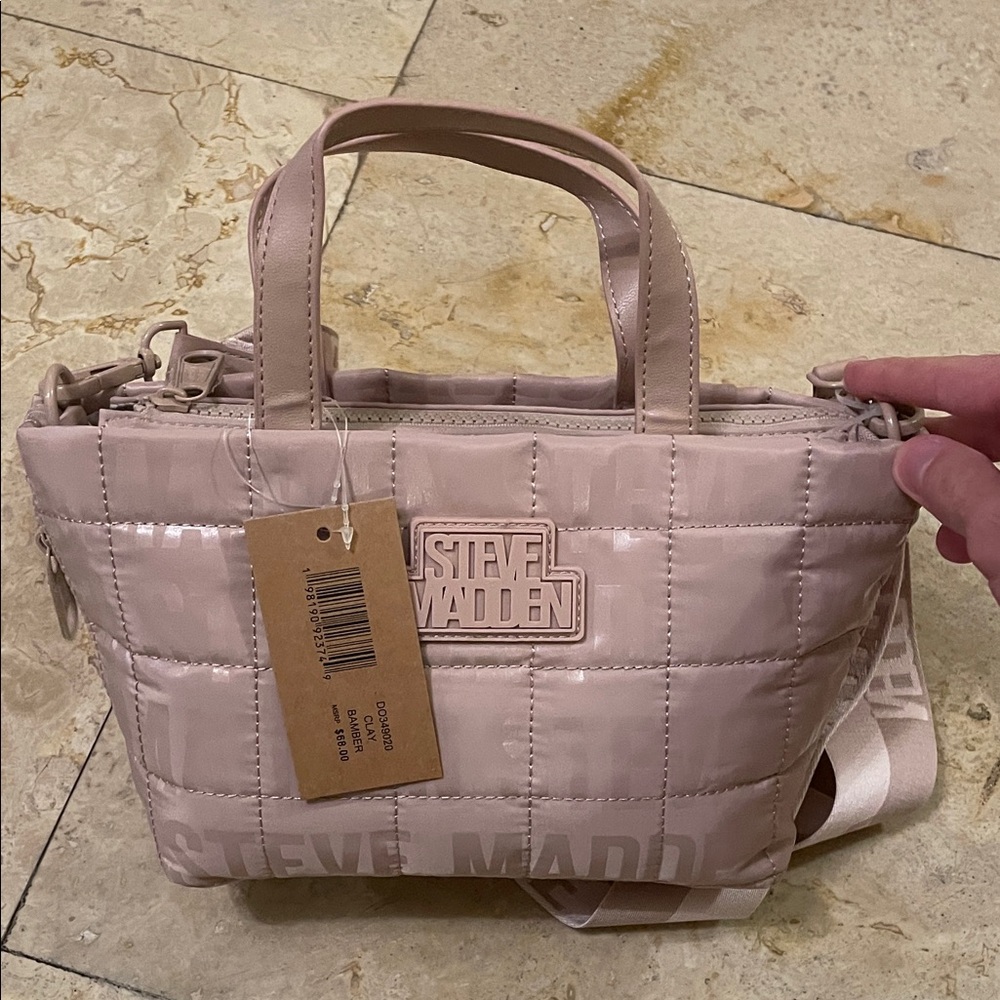 Steve Madden Blush Quilted Mini Bag